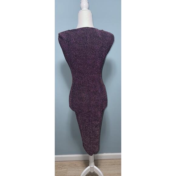Kimcine Curve Womens Small Dress Glitter Metallic Bodycon Vamp New Years Eve - Picture 2 of 8